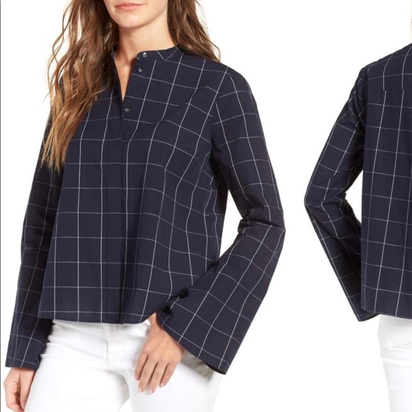 Madewell Tops - 🌟 Madewell window pane bell sleeve button down